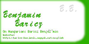 benjamin baricz business card